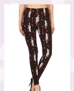 Animal print very soft material leggings